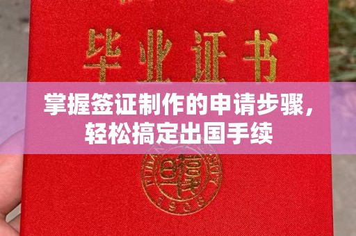 宕昌掌握签证制作的申请步骤，轻松搞定出国手续