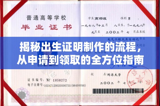 宕昌揭秘出生证明制作的流程，从申请到领取的全方位指南