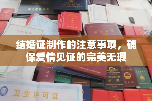 宕昌结婚证制作的注意事项，确保爱情见证的完美无瑕