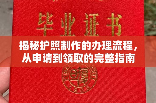 宕昌揭秘护照制作的办理流程，从申请到领取的完整指南