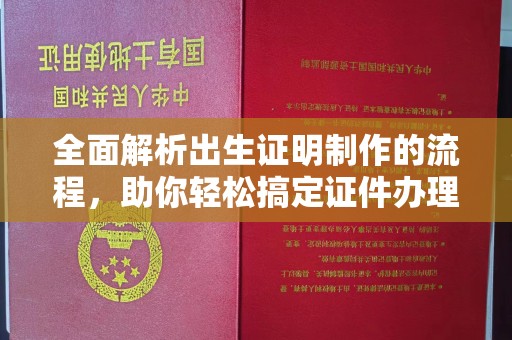 宕昌全面解析出生证明制作的流程，助你轻松搞定证件办理