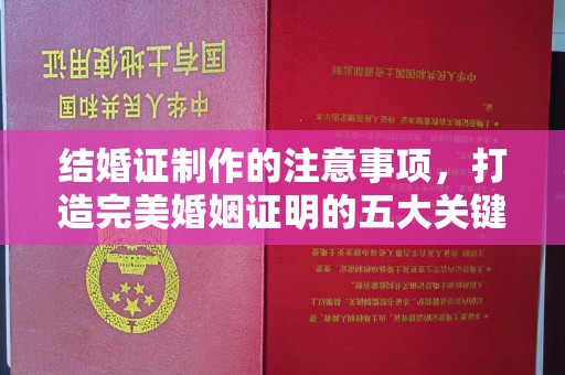 宕昌结婚证制作的注意事项，打造完美婚姻证明的五大关键点