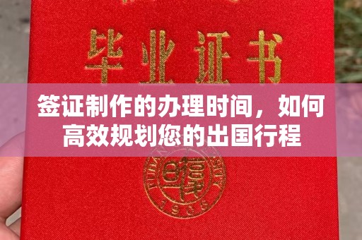 宕昌签证制作的办理时间，如何高效规划您的出国行程