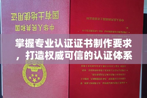 宕昌掌握专业认证证书制作要求，打造权威可信的认证体系