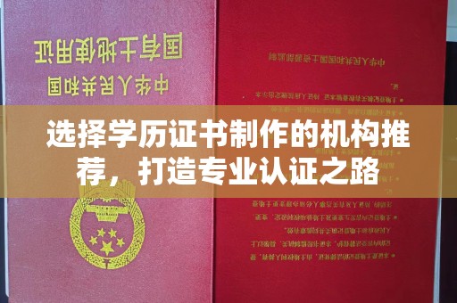 宕昌选择学历证书制作的机构推荐，打造专业认证之路