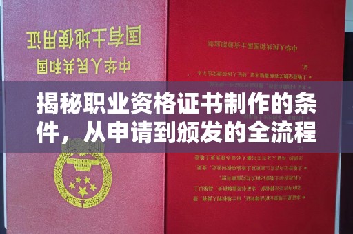 宕昌揭秘职业资格证书制作的条件，从申请到颁发的全流程解析