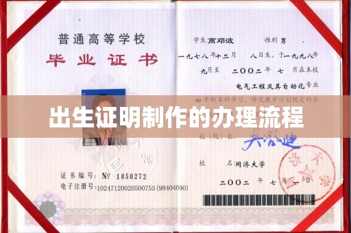 宕昌出生证明制作的办理流程